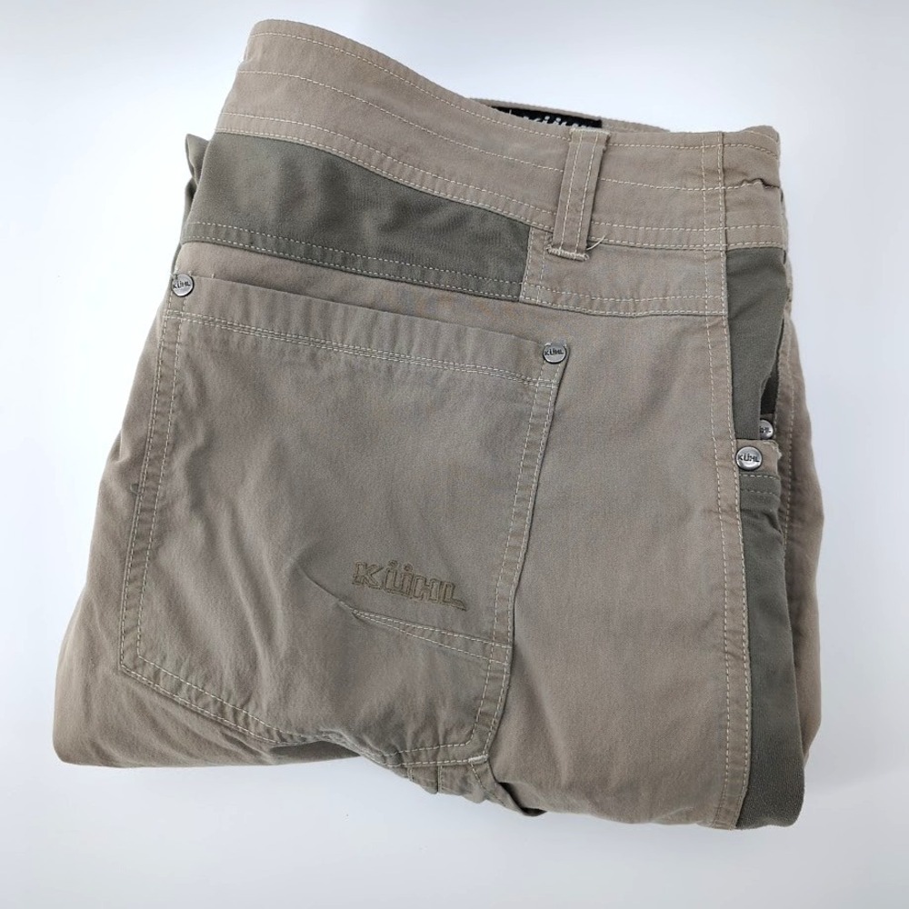 Kuhl Radikl Pants Mens 38x34 Tan Outdoor Hiking Stretch Utility Trail Gorpcore
